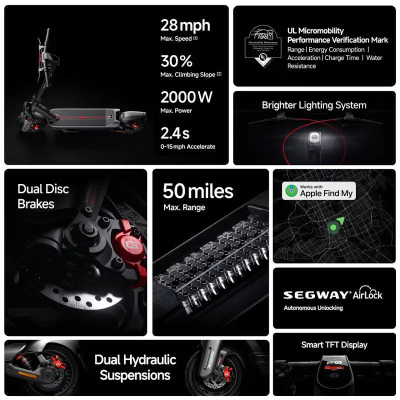 Pulse X5 Electric Scooter 1800W | 70km Range | Dual Suspension | LCD Display | US Certified