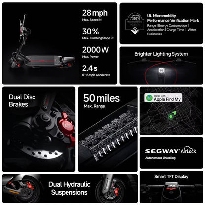 Pulse X5 Electric Scooter 1800W | 70km Range | Dual Suspension | LCD Display | US Certified